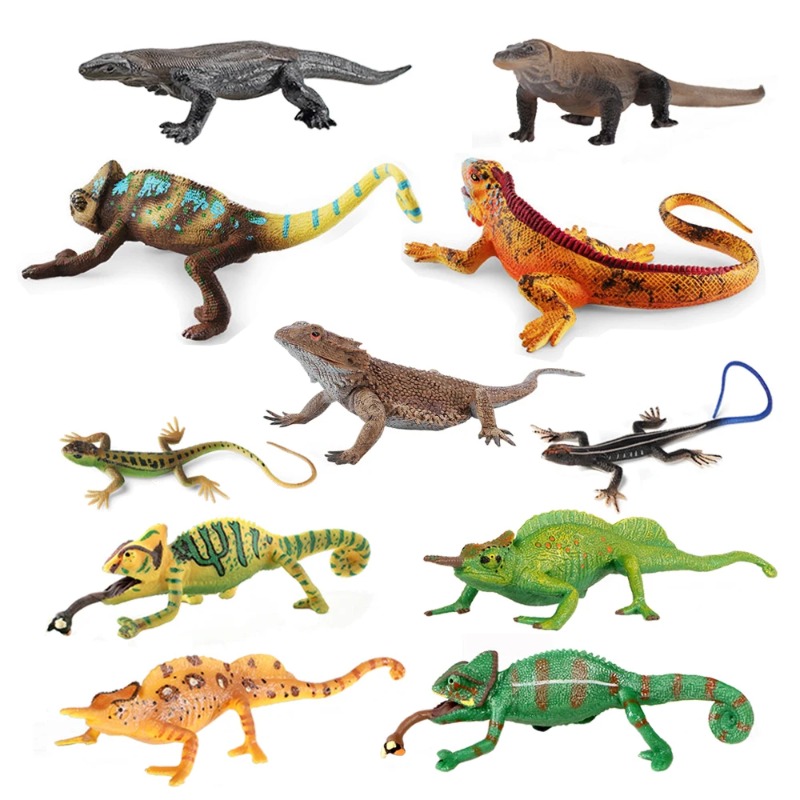 Kids Toys Reviews - Figuras de Iguana, Juguete de Camaleón,