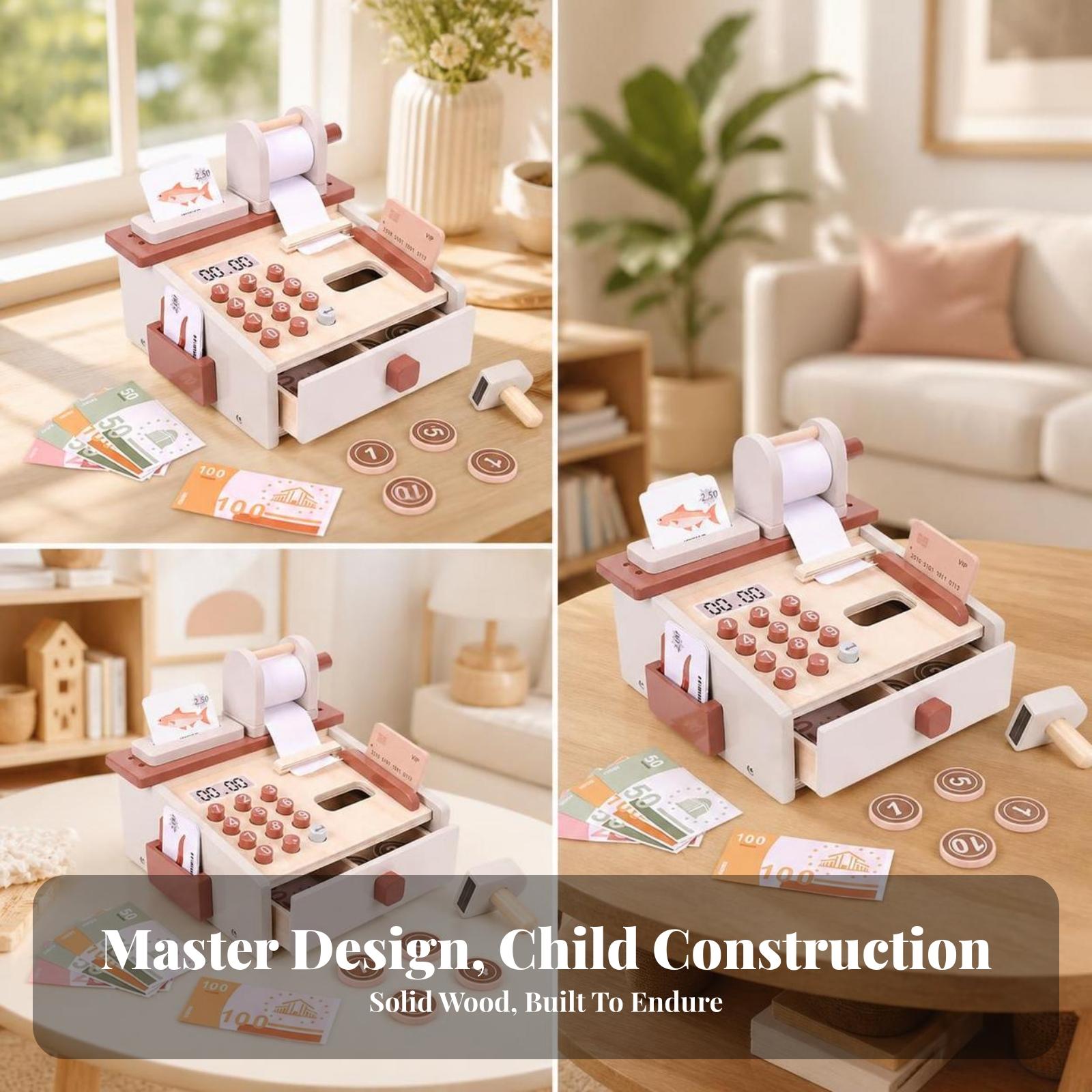Caja Registradora de Madera pa - Toy Cash Register reseña y precio