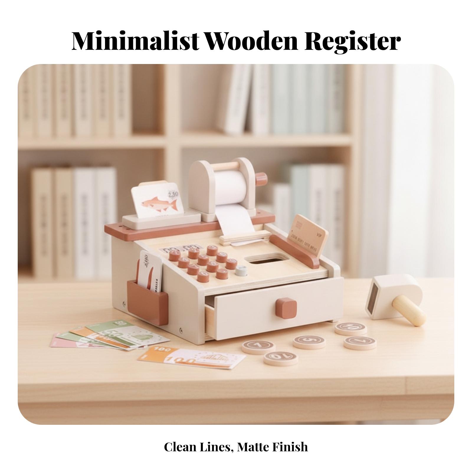 Caja Registradora de Madera pa - Toy Cash Register reseña y precio