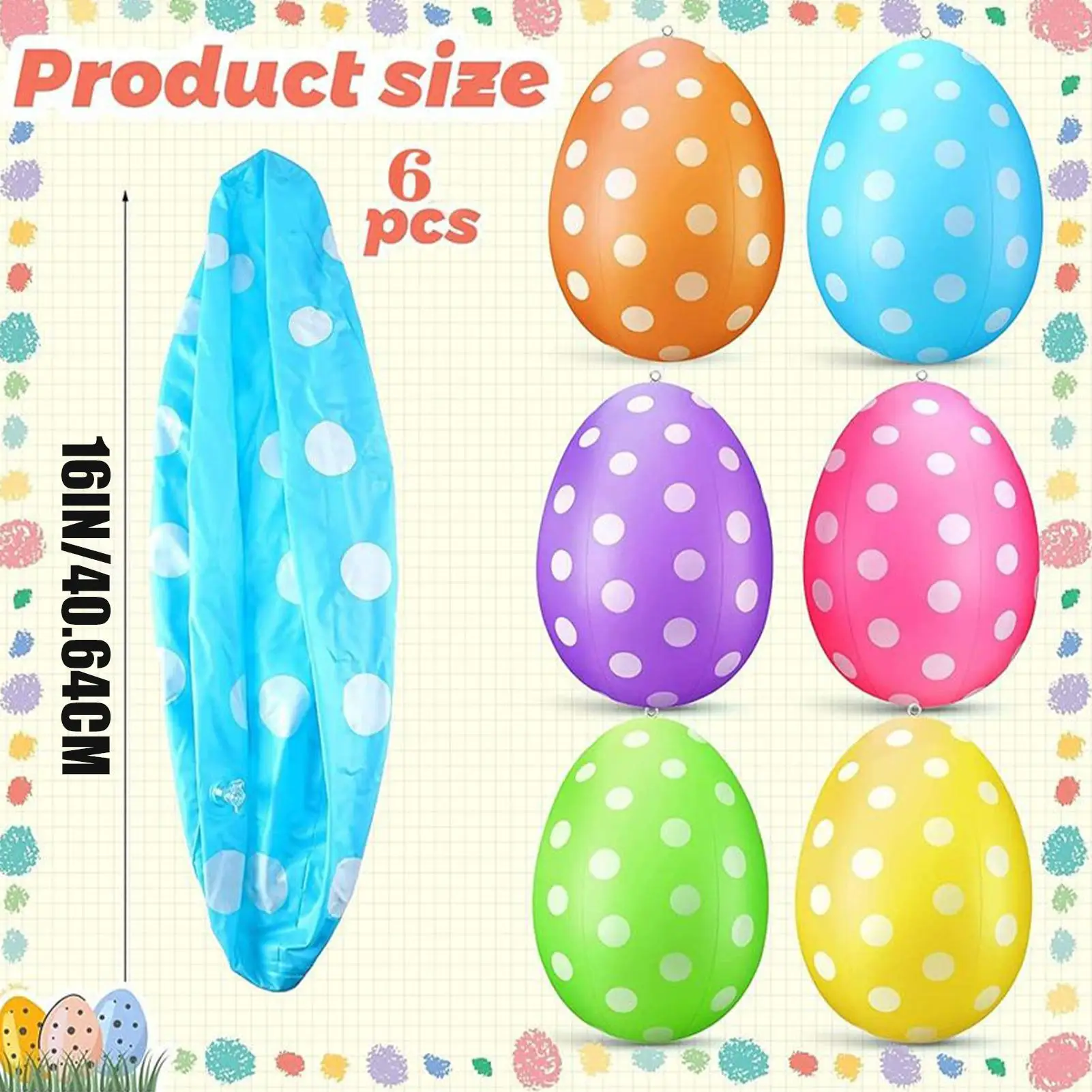 Juego de 6 Huevos Inflables de - Kids Yard Toys reseña y precio