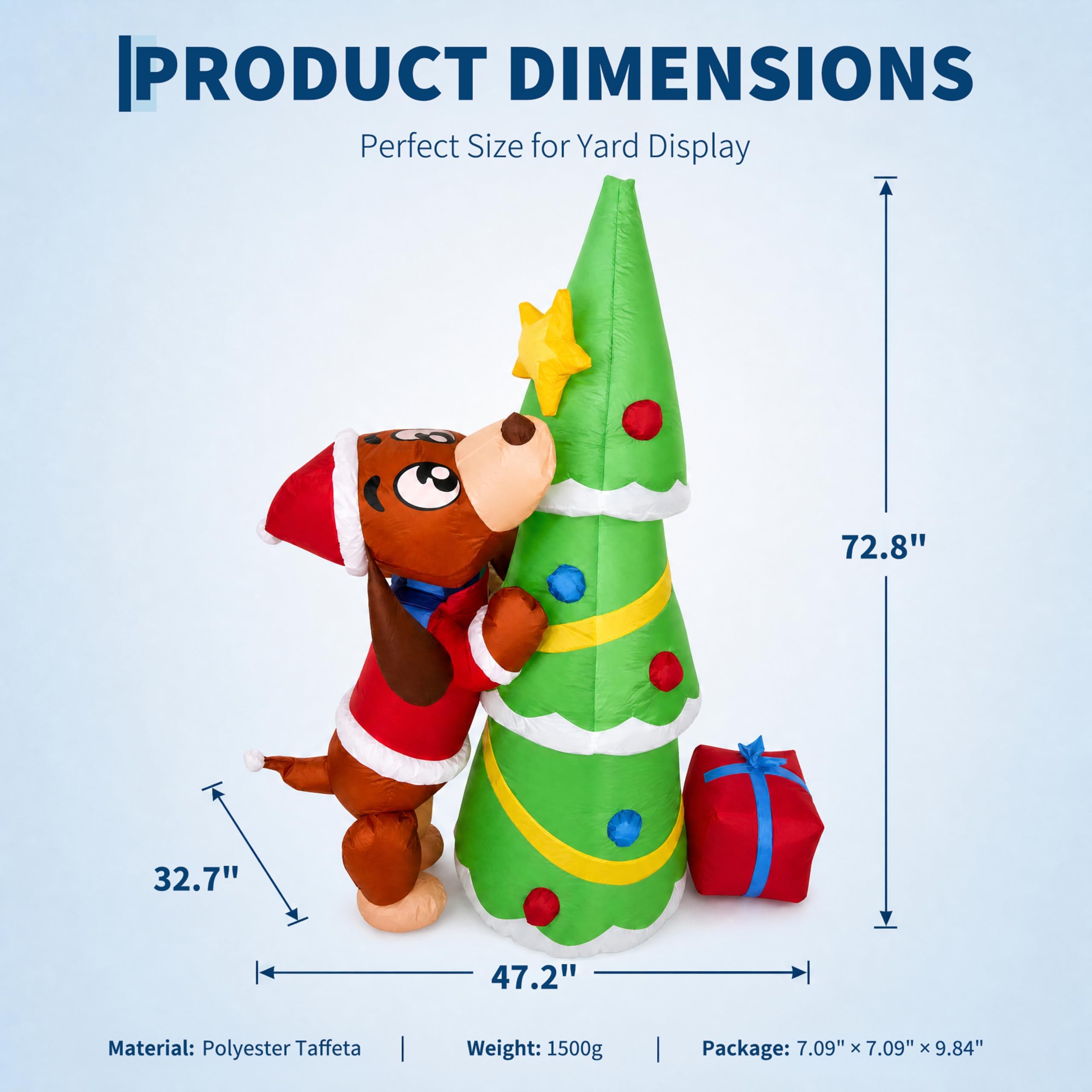 Perro navideño inflable gigant - Kids Yard Toys reseña y precio
